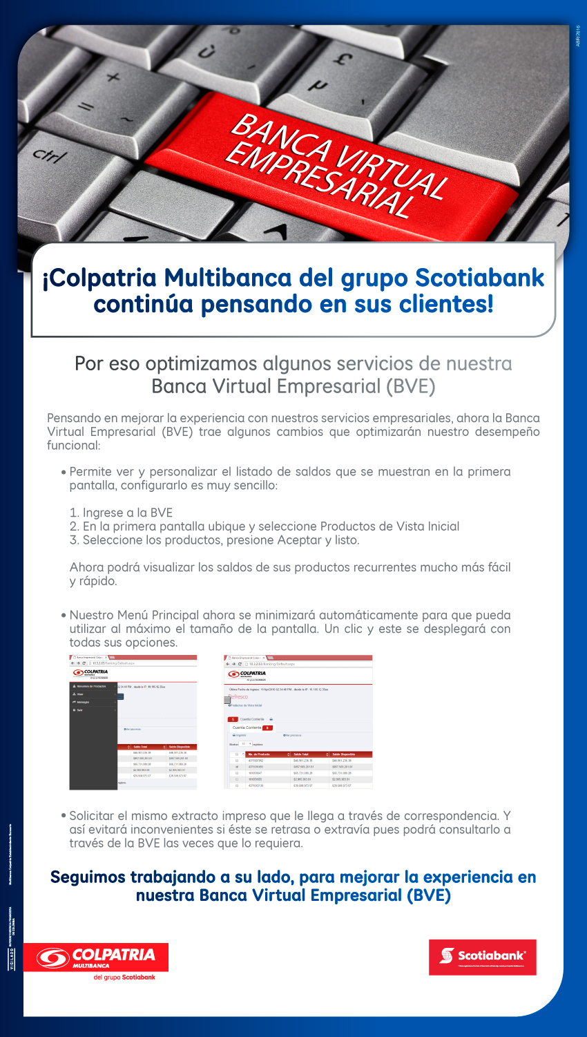 mejoras banca virtual empresarial