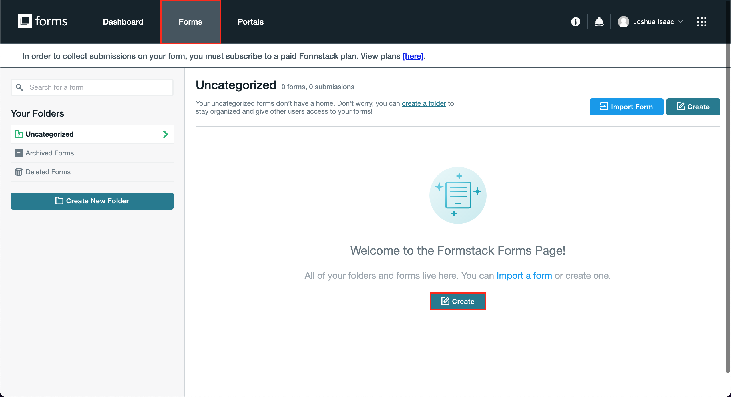 Create a form with Formstack 