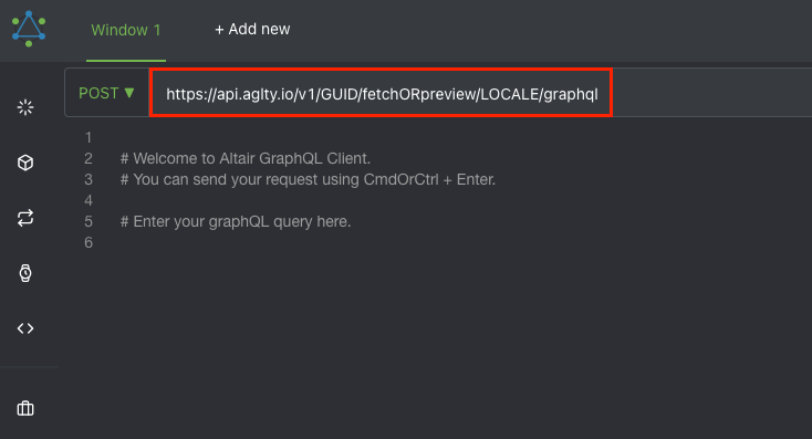 GraphQL API URL on agilitycms.com