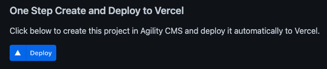 How to deploy Vercel with Agility CMS