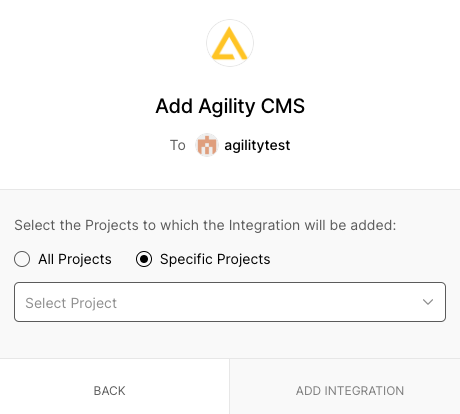 Add Agility CMS to Vercel project&nbsp;