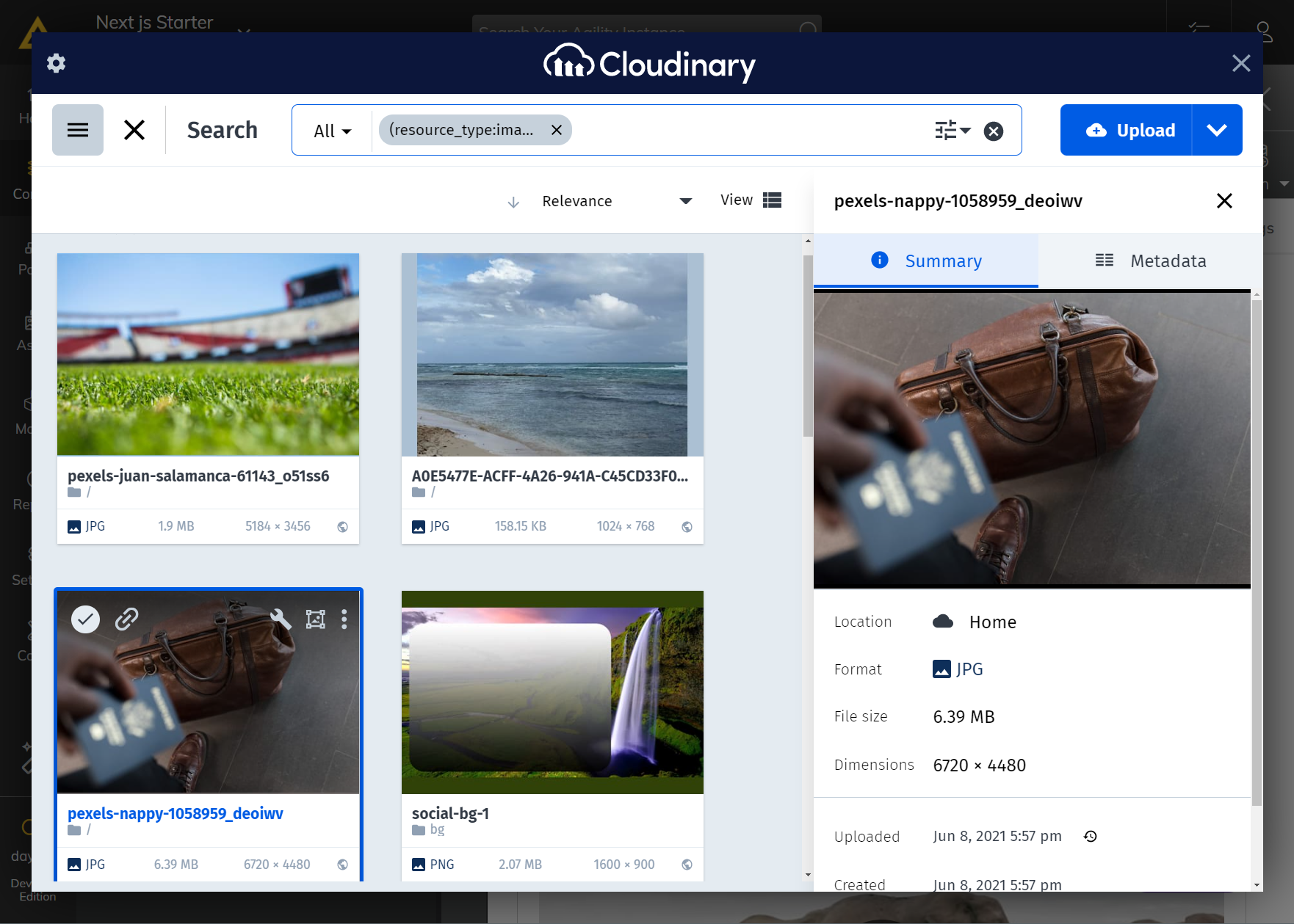 Browse Cloudinary assets with Agility CMS integration&nbsp;