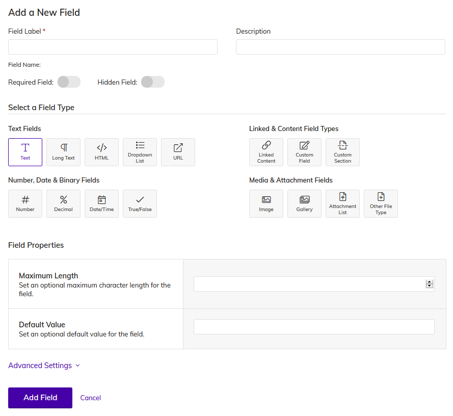 Adding fields to page modules in Agility CMS