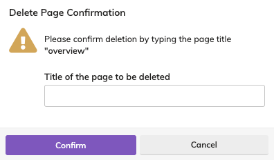 Delete page confirmation in Agility CMS