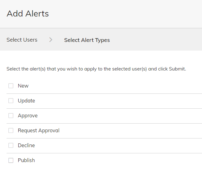 Creating alerts for workflows in Agility CMS
