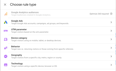 Creating targeting rules on agilitycms.com