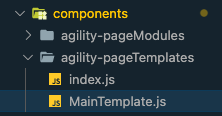 Main templates with Next.js and Agility CMS