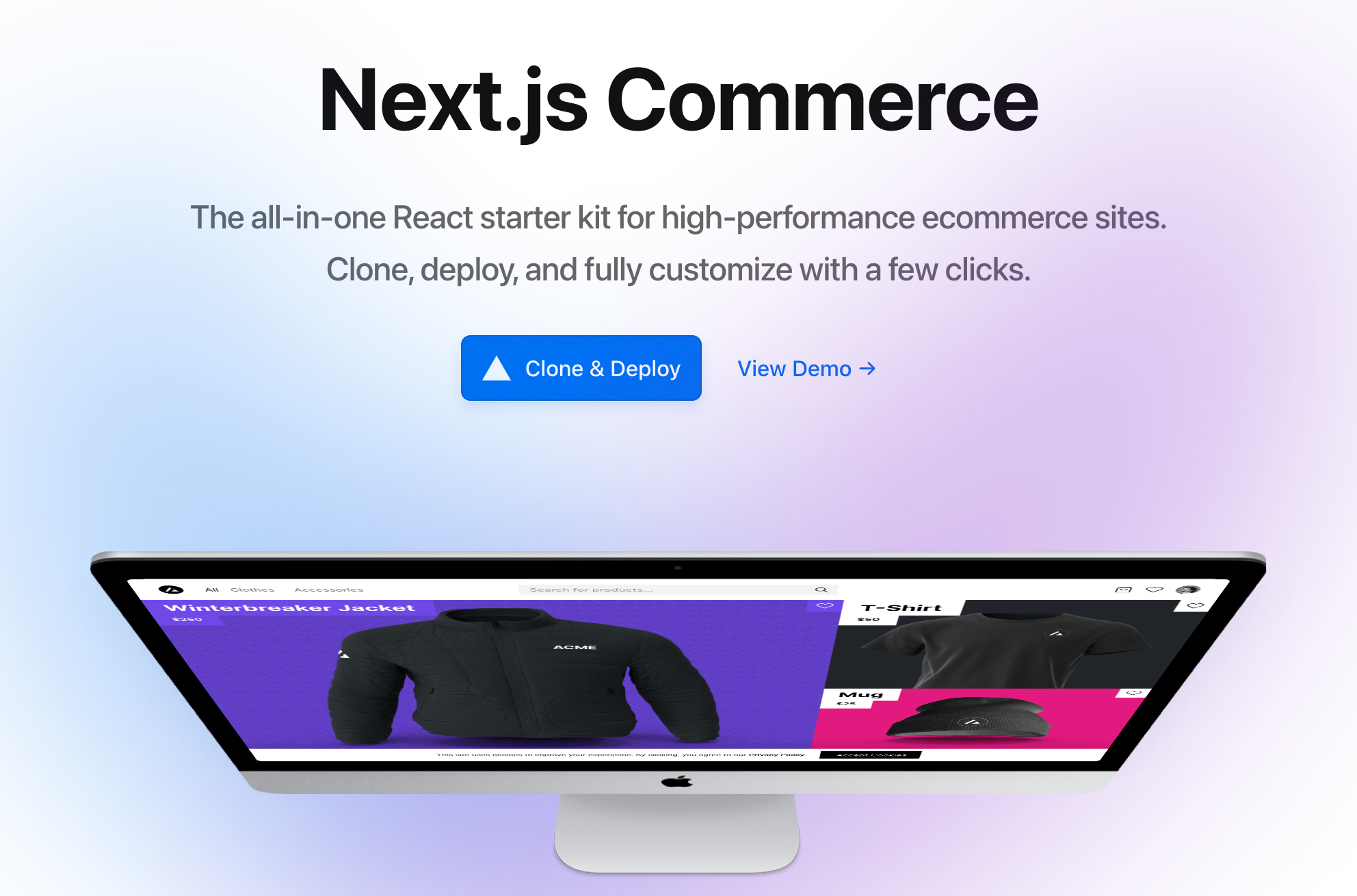 Next.js commerce on agilitycms.com