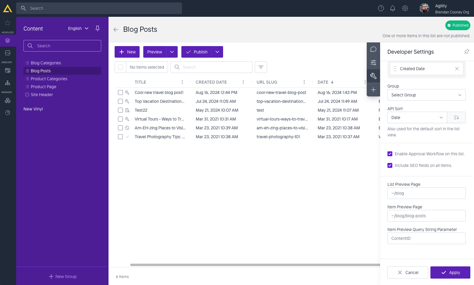 Agility CMS 