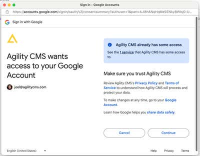 Google Analytics App For Agility | Agility Docs