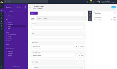 Content Item Create View