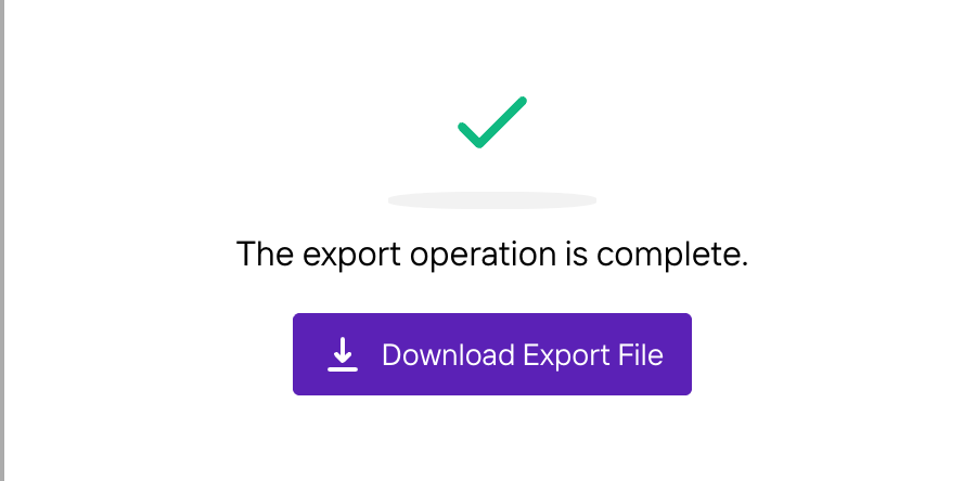 Export Complete