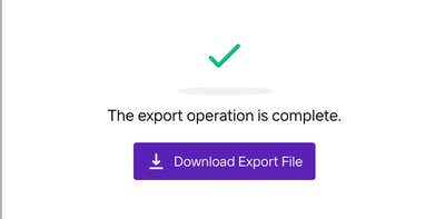 Export Complete