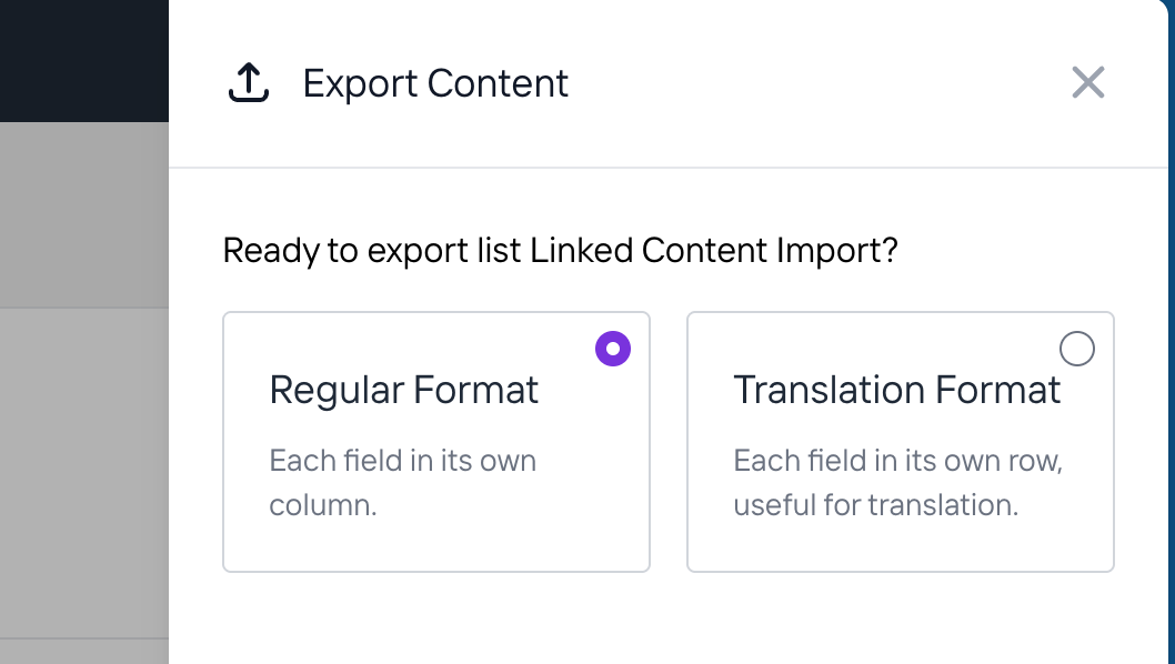 Import Formats
