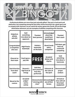 bingo card