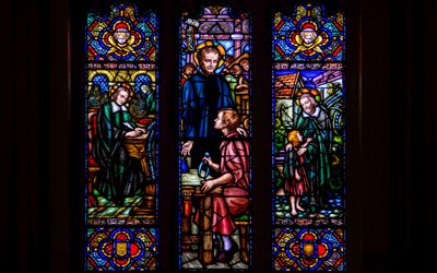 St. John Bosco stained glass