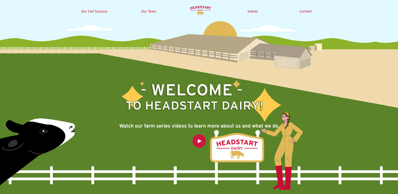 headstart dairy home page built with next js