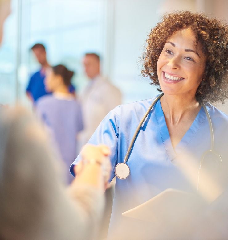 Doctor and patient talking