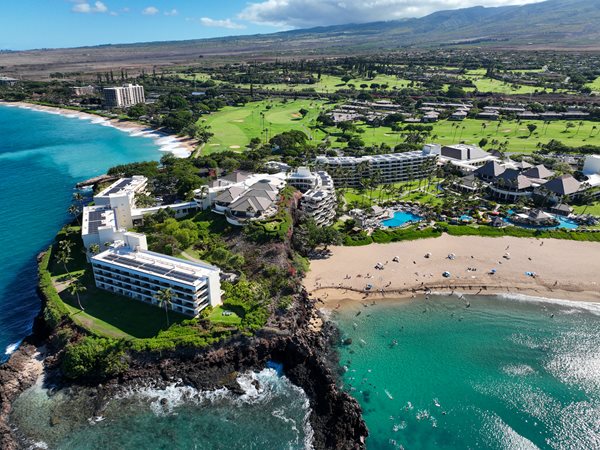 The Fairmont Orchid Resort from the air
