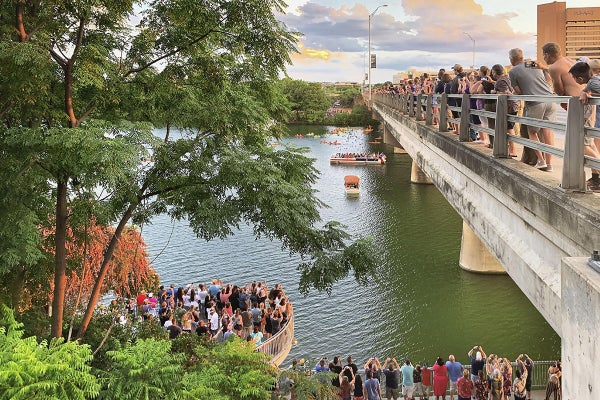 Bat Viewing at Congress Bridge in Austin, Texas