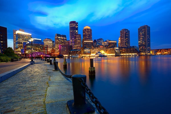 Boston Skyline at Sunset