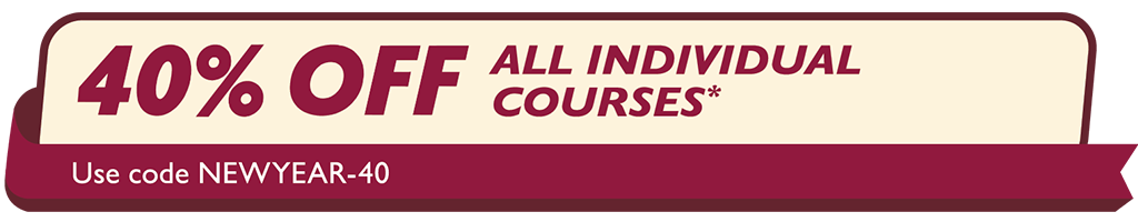 40% Off All Individual Courses Sale Icon