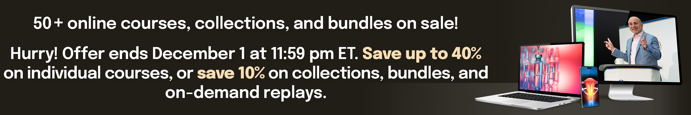 Up to 40% Off Black Friday Online Sale Banner - Right Side