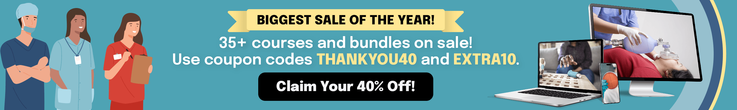 Up to 40% Off Customer Appreciation Sale Banner - Right Side