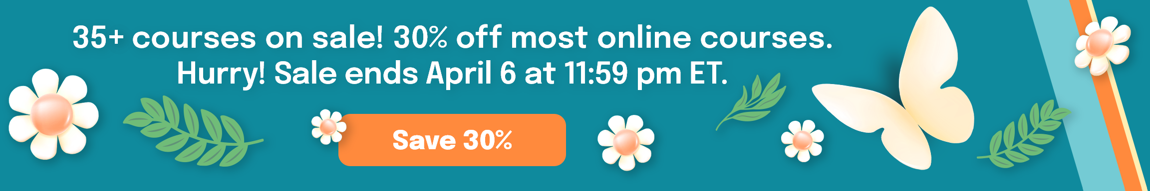 30% Off Spring Sale Banner - Right Side