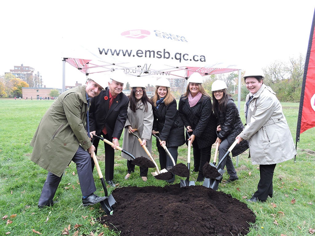 Ground breaking with EMSB administrators