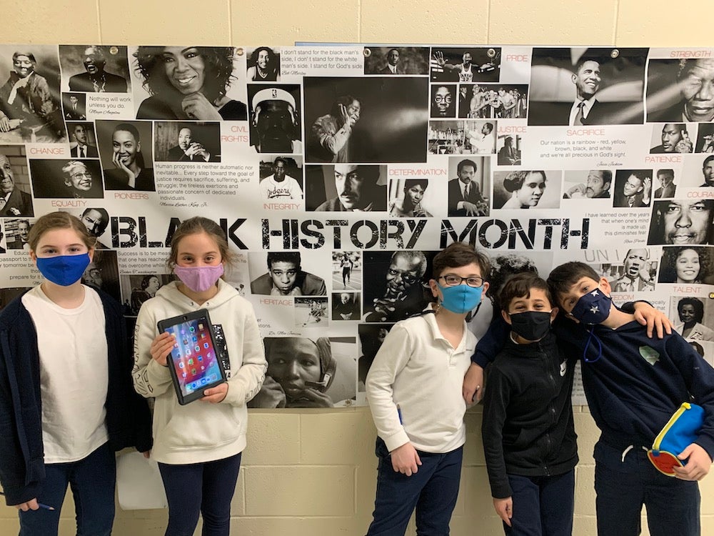Honore Mercier students wall BHM art