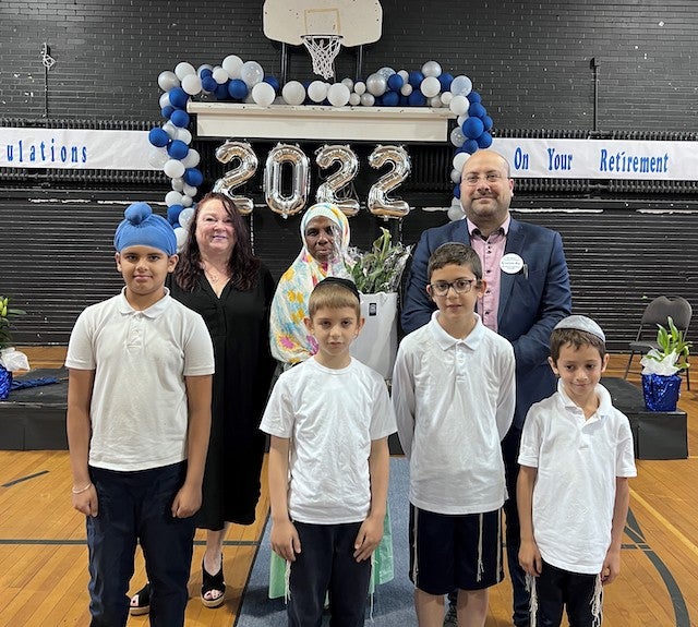 group of admin and students