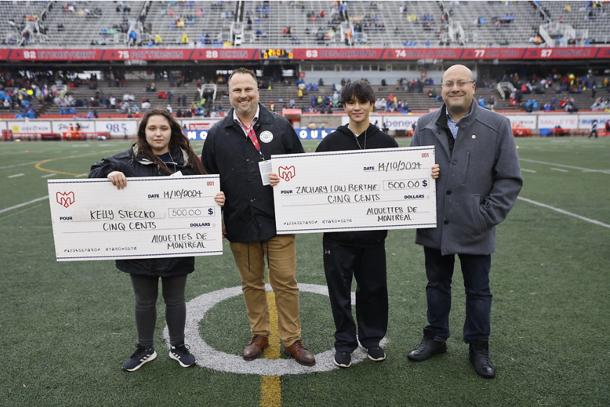 Montreal Alouettes honour two EMSB students
