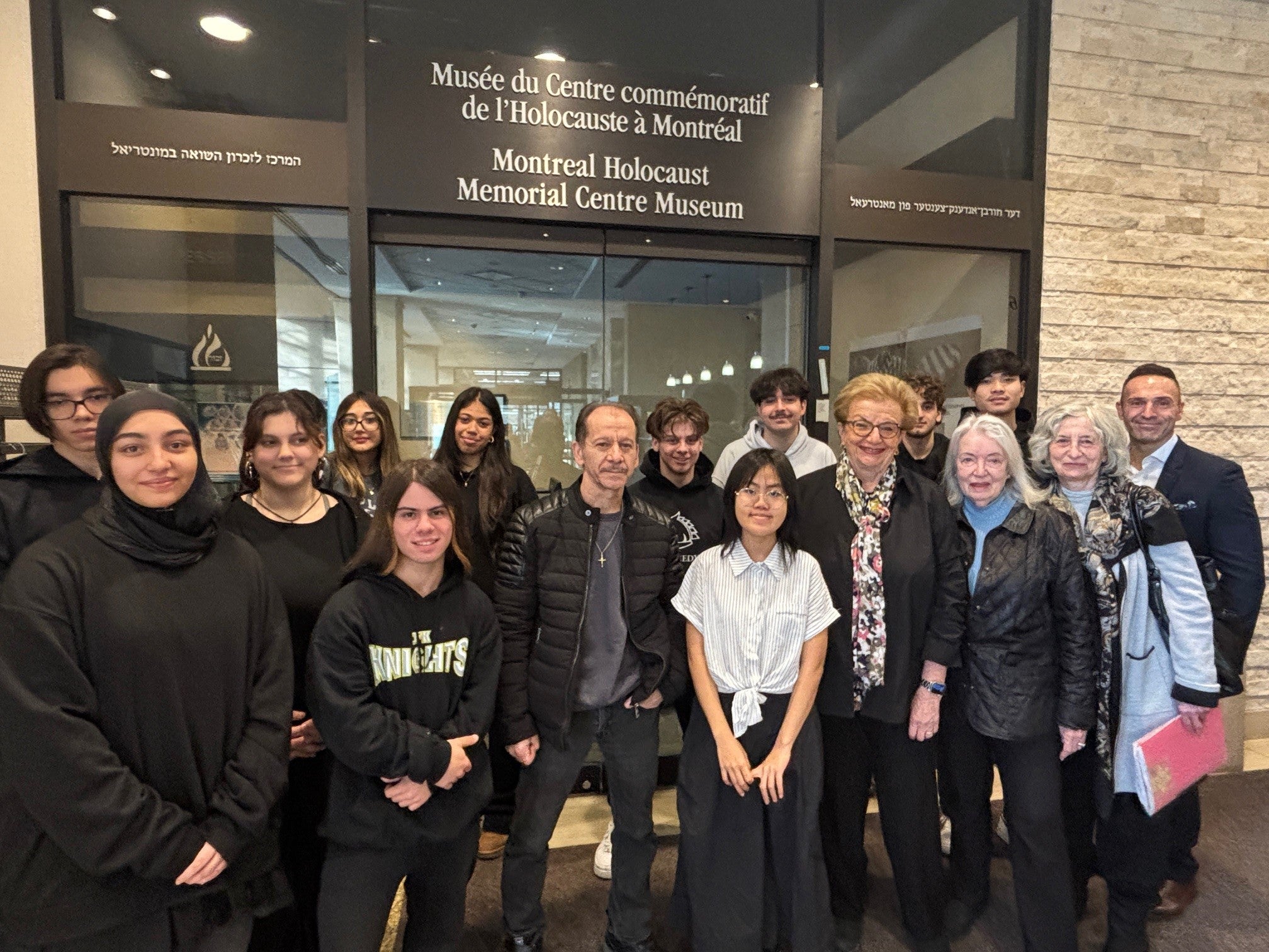 students visiting holocaust museum