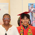 sharon nelson and a student