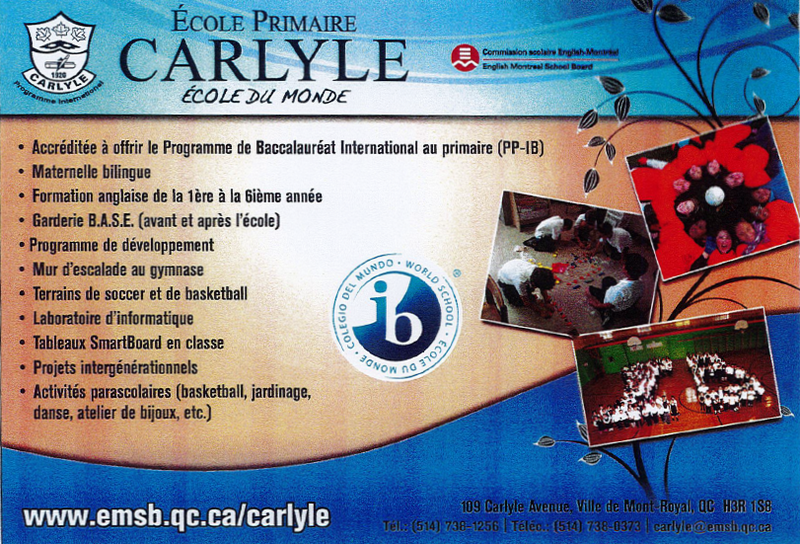Portes ouvertes à l'école primaire Carlyle