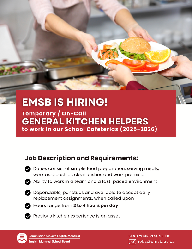 Cafeteria - General Kitchen Helper