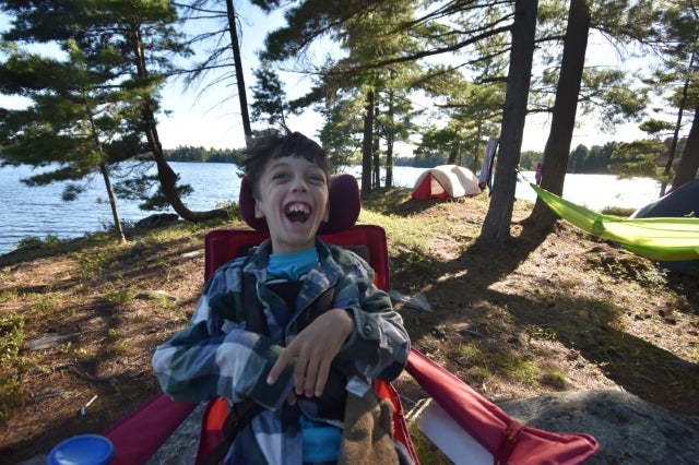 River Fraser is seen here enjoying a canoe trip on crown land in the Canadian Shield region of central Ontario in 2022. Photo: A. Calvert