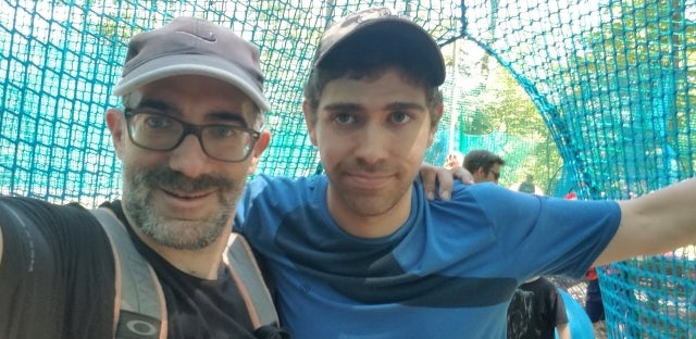 Photo: Jason, left, and Ellis Goldsmith having fun at Uplå in the summer of 2022. Photo courtesy of J. Goldsmith