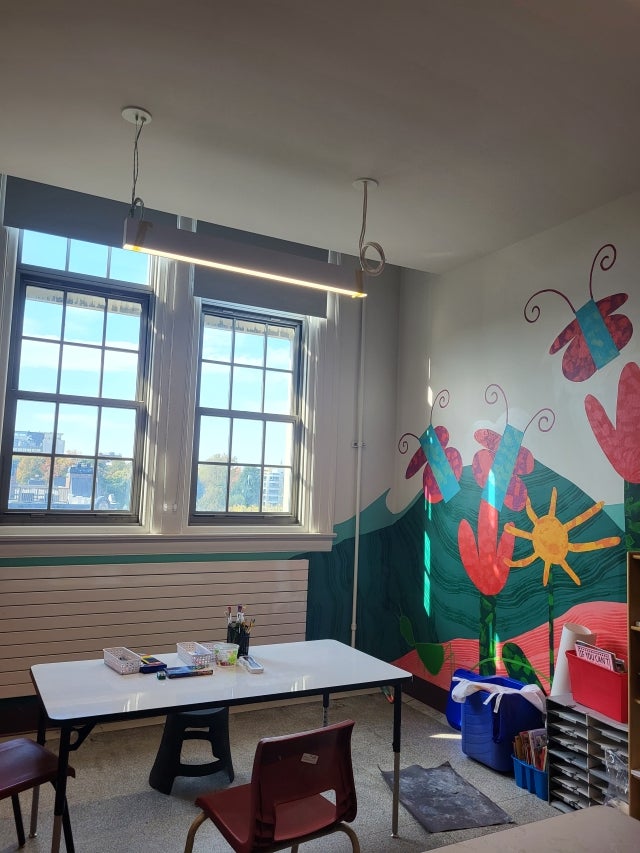 The art therapy space at Westmount Park Elementary School. Photo courtesy of the school.