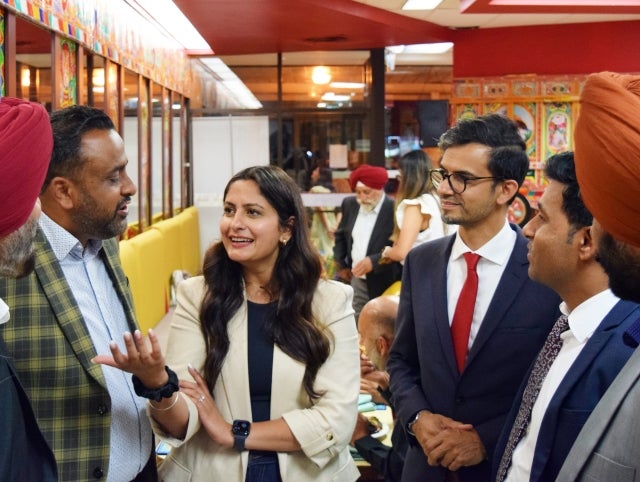 Minister Kamal Kher is seen here with her parliamentary secretary and Pierrefonds-Dollard MP Sameer Zuberi at a meeting earlier this year. Photo courtesy of the office of Kamal Khera