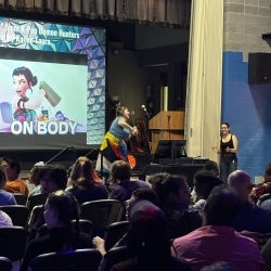 Karaoke a hit at Peter Hall.jpg