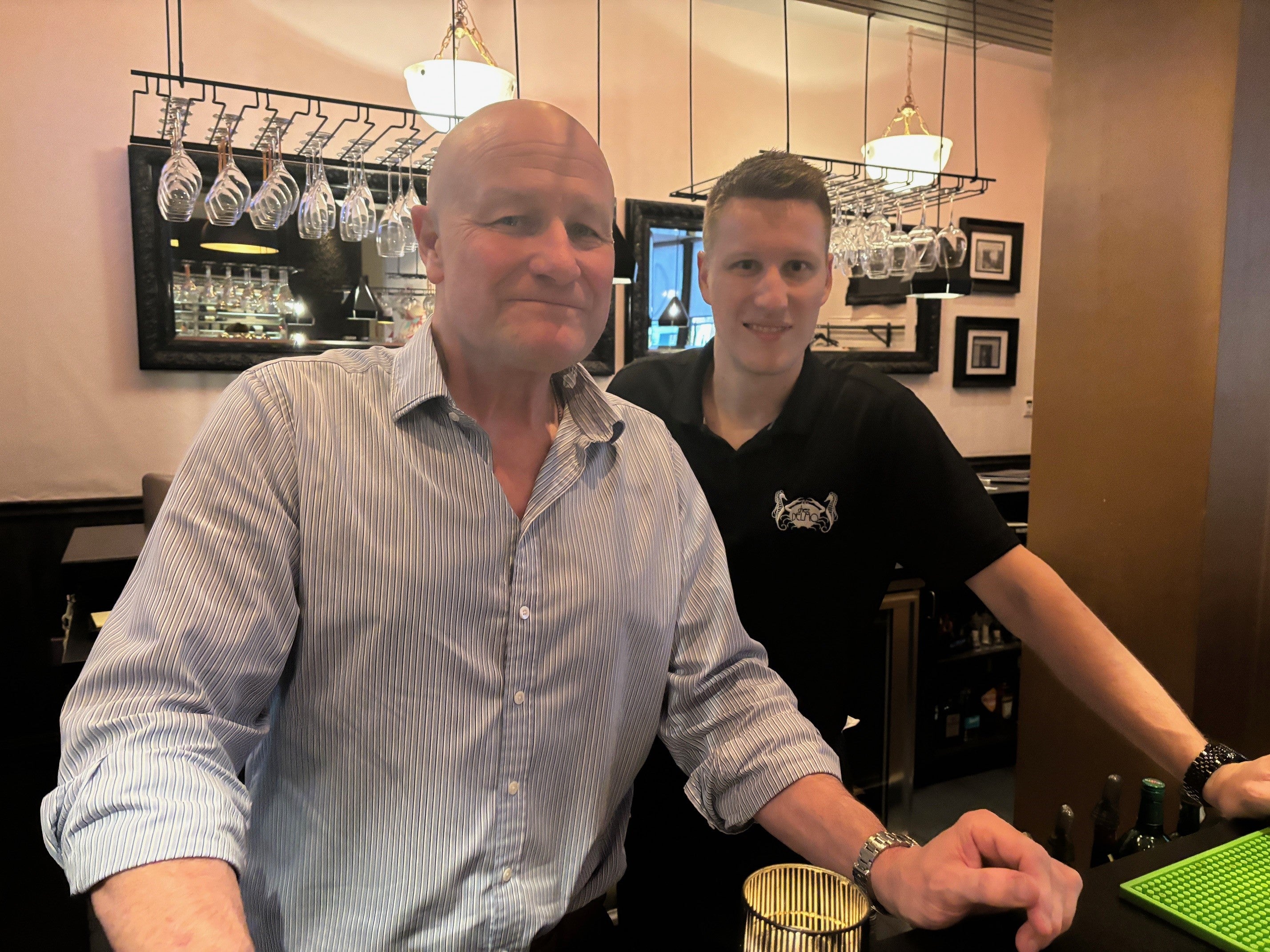 Chez Delmo owner Benoît Dessureault and his son William.