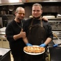 Chef Eugenio Nicita (left) with his son and line chef, Corrado Nicita (right) at their family restaurant San Marzano in Montreal’s RDP on Jan. 6, 2025. (Pamela Pagano, CityNews)