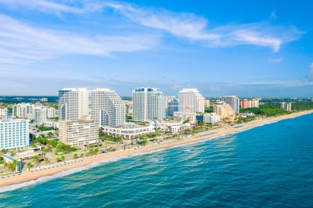 The beautiful Fort Lauderdale coastline