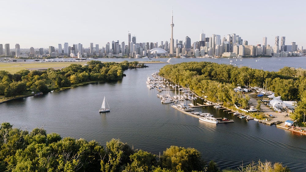 An aerial view of Toronto