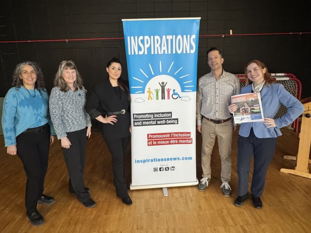 Caption: Maryam Ganni’s reflective activity, completed by the students, can now be seen outside the gymnasium in Place Cartier. Photo: Denise OBriain. 