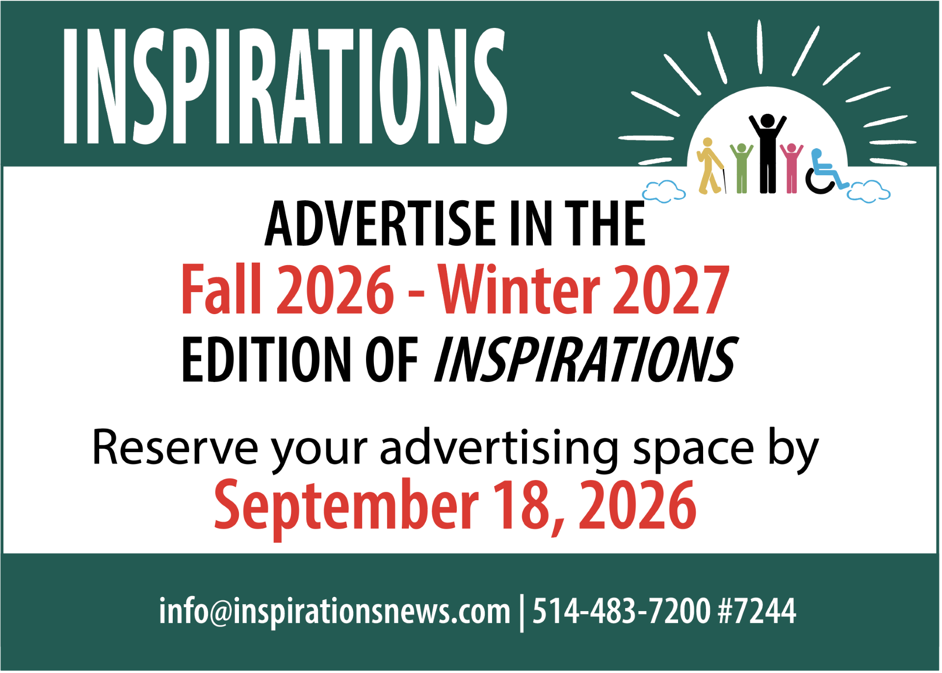 Inspiration News Advertise Fall 2026 - winter 2027