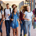 Happy High School Students 