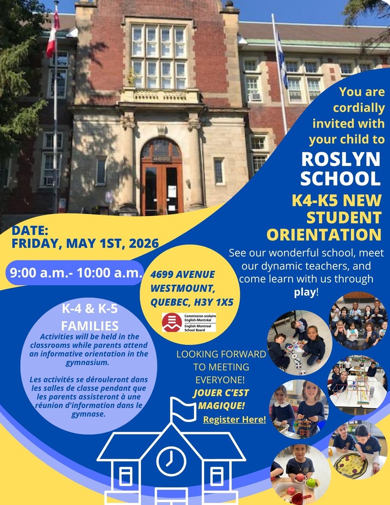 K4 & K5 Orientation - Roslyn Elementary